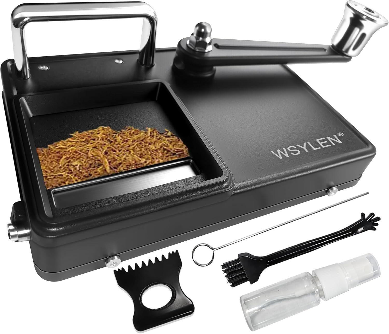 Compact Manual Cigarette Maker with Non-Slip Base: Perfect for 80-100mm Rolls