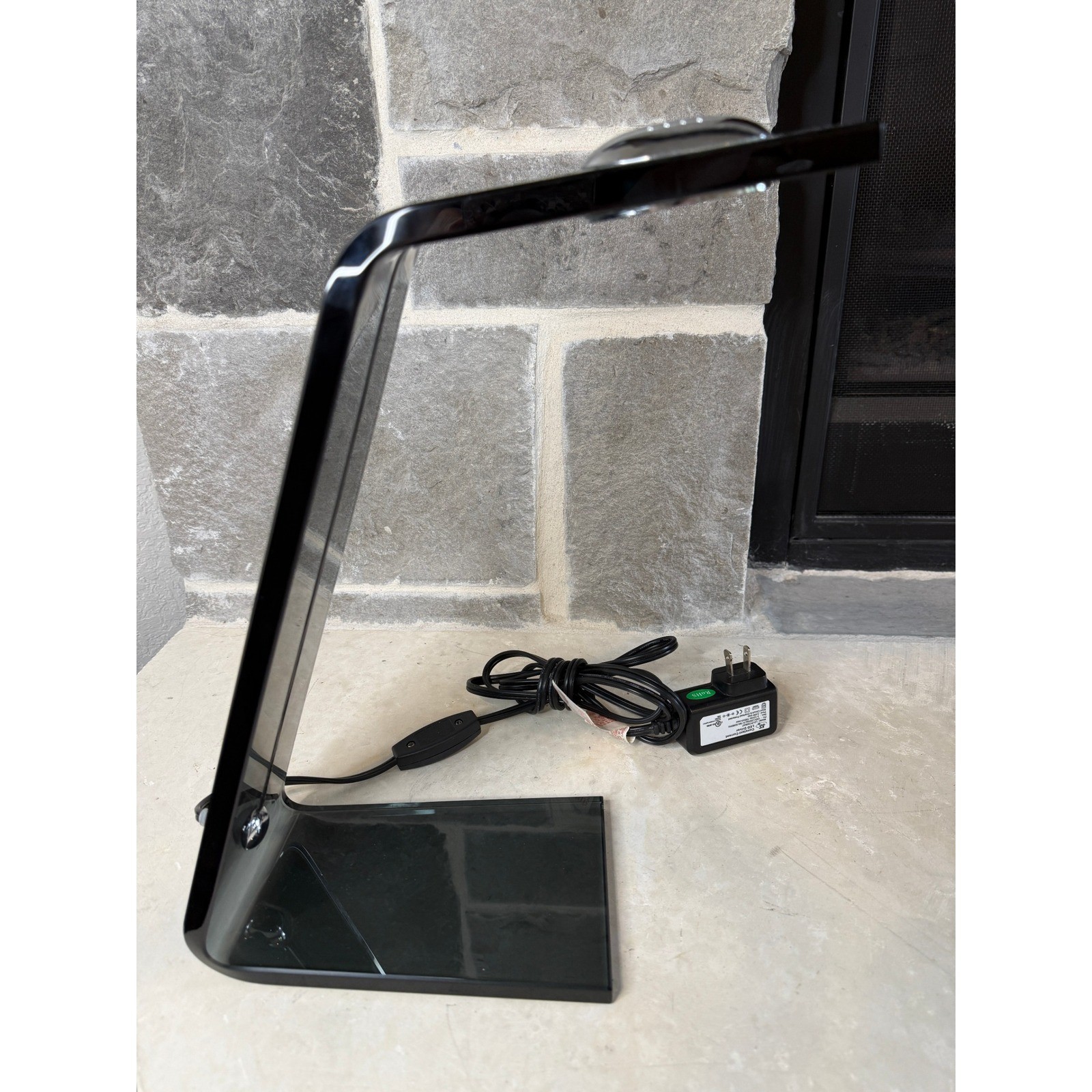 IKEA Kichler Lighting 70775 14.5 Inch LED Desk Lamp Bent smoke glass