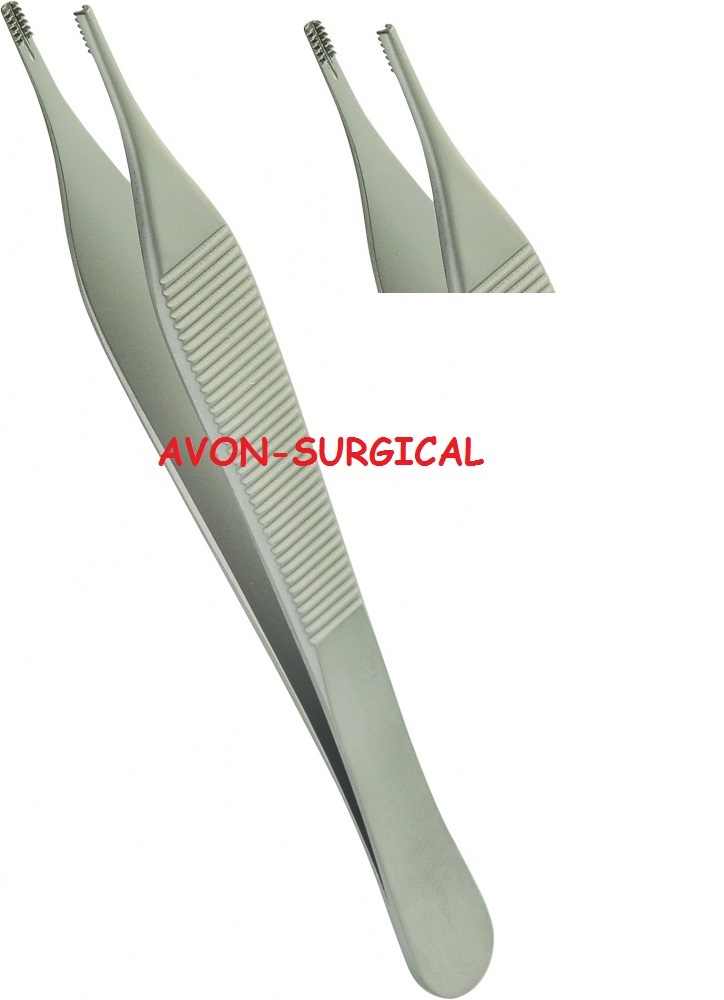 GERMAN Grade 6  Adson Brown Tissue Forceps ENT Surgical Instruments-High Quality