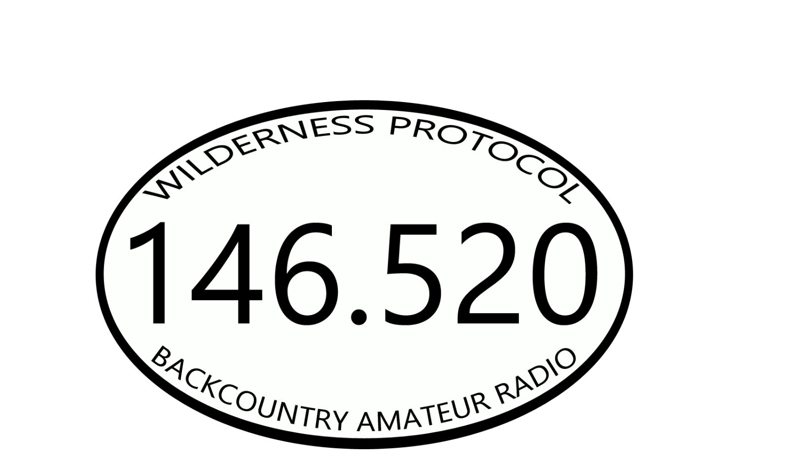 Ham Radio Wilderness Protocol Sticker 2x3" Vinyl