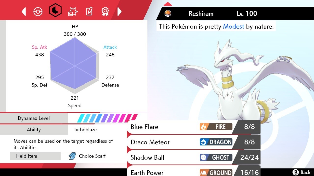 Pokemon Sword and Shield 6iv Shiny Reshiram - FAST DELIVERY!