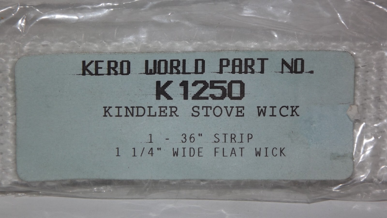 Kero World Kindler Wicking For Oil Burning Stoves Heaters Part No K 1250