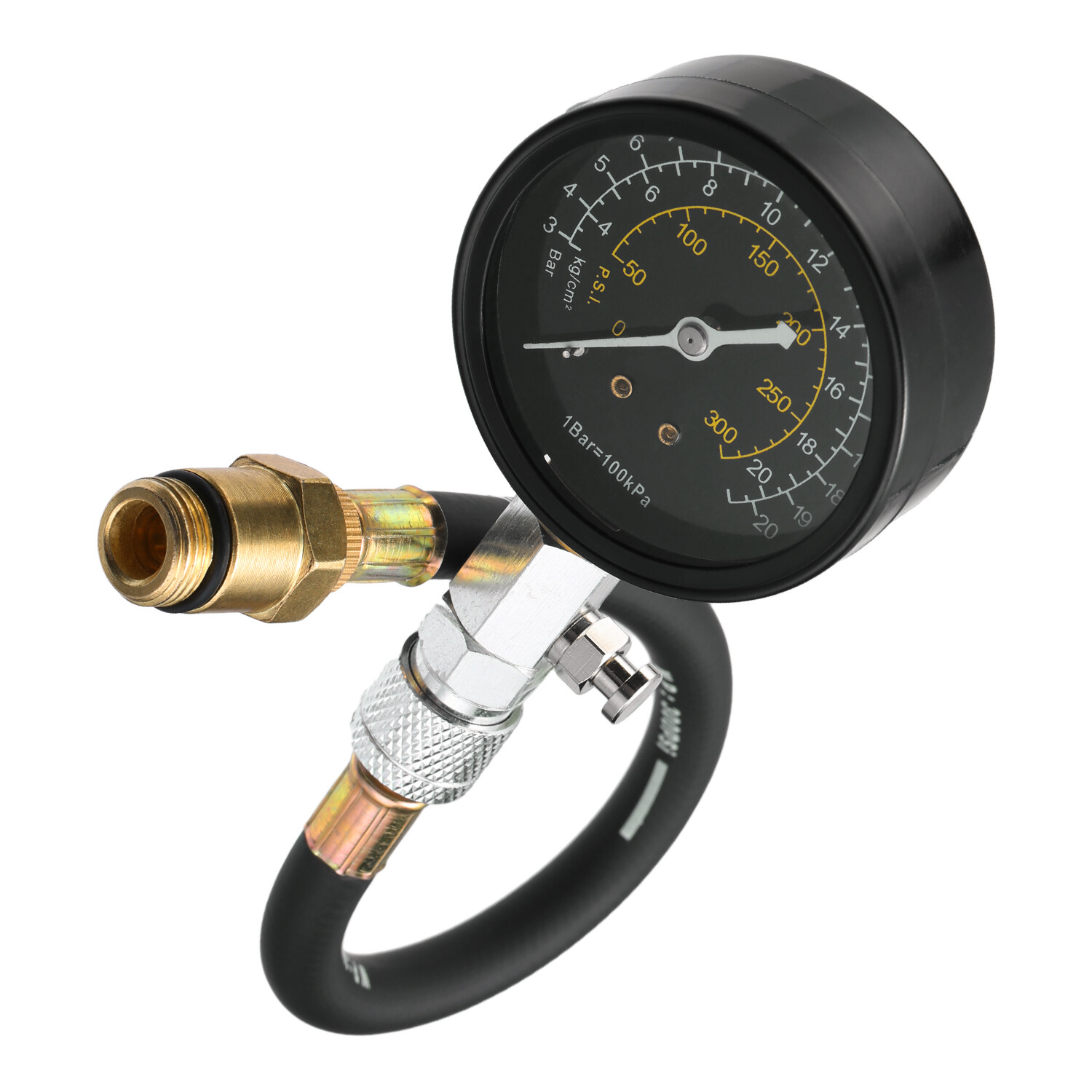 ENGINE COMPRESSION TESTER TESTING GAUGE GAGE CHECK TEST TOOL KIT