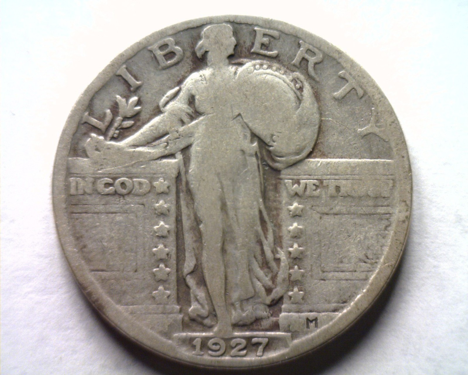 1927 STANDING LIBERTY QUARTER VERY GOOD+ VG+ NICE ORIGINAL BOBS COINS FAST SHIP