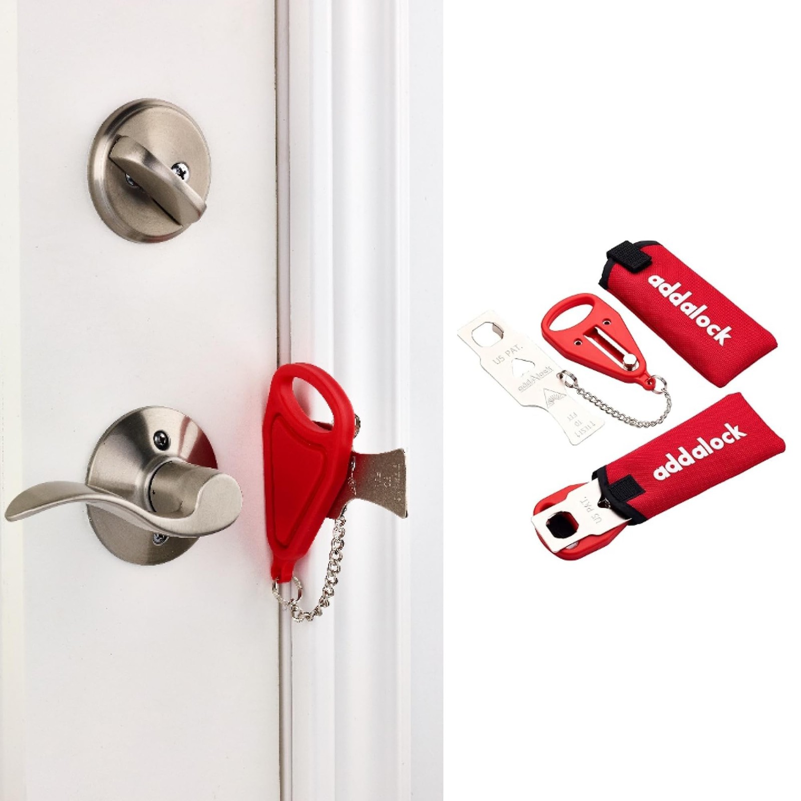 Addalock The Original Portable Door Lock for Travel & Home Security, 1-Piece ...