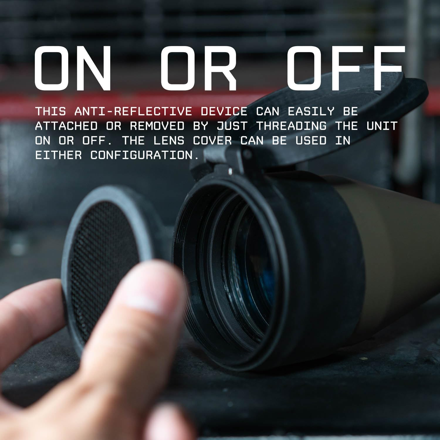 Flip up Scope Lens Cover with Honeycomb anti Reflection Device