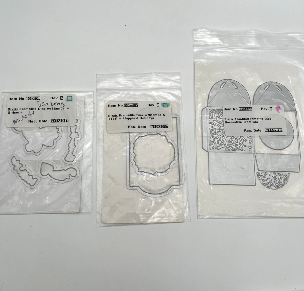 Huge Sizzix Thinlits Cutting Dies Lot Mixed New & Used Scrapbooking Card Making