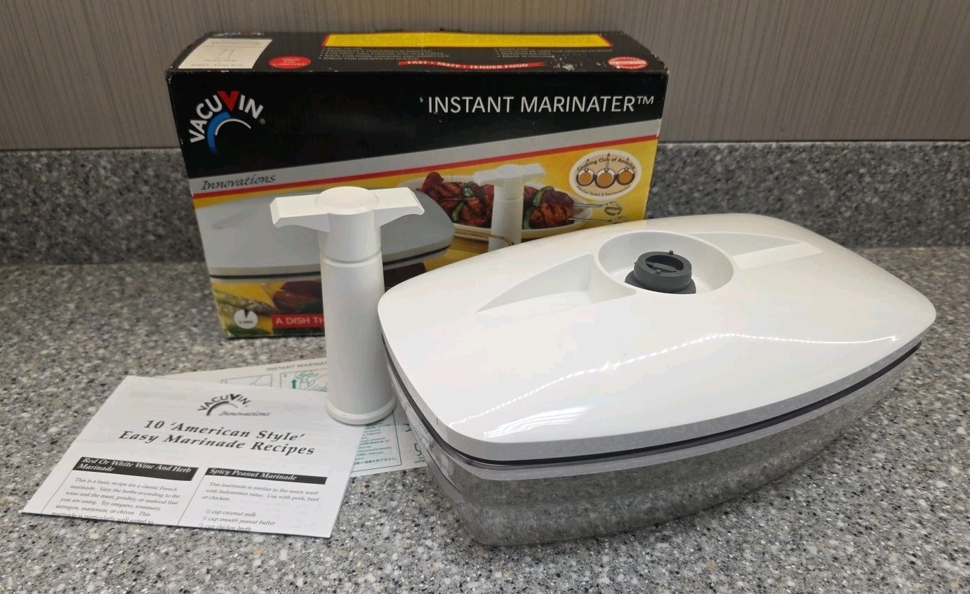 Vacuvin Instant Marinater Dish Fast Tenderizes In Minutes With Pump Vacu Vin