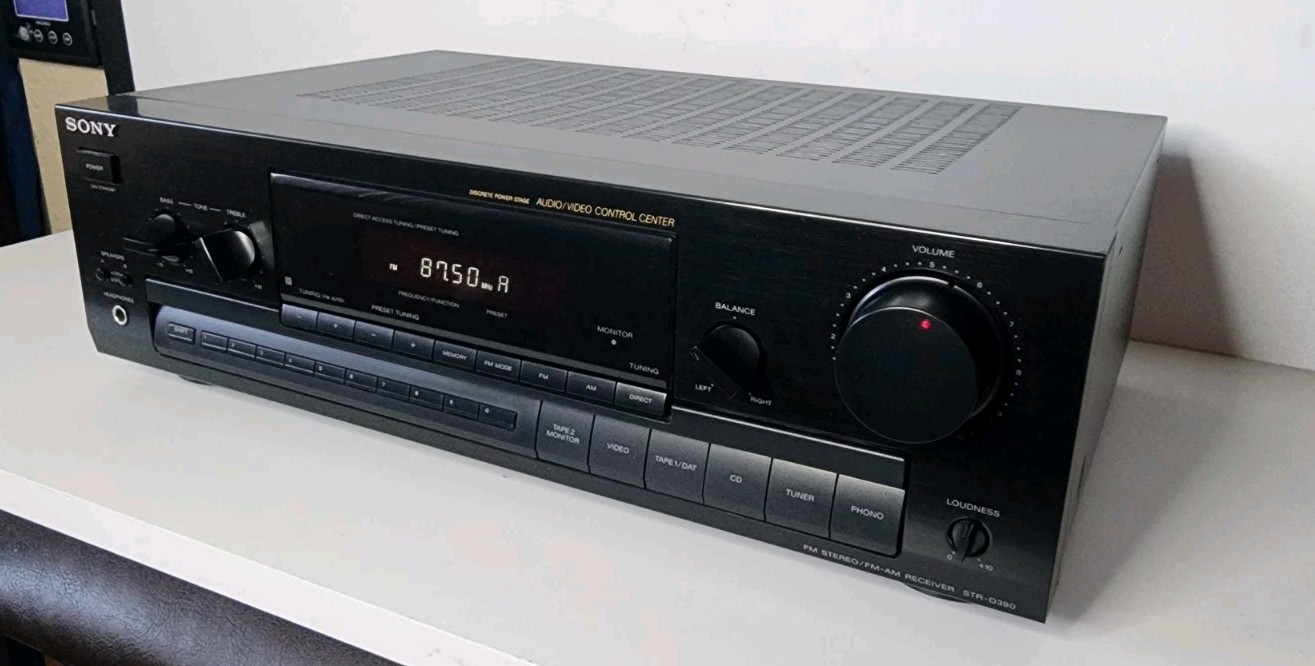 Sony STR-D390 FM-AM Stereo Receiver Audio Video Control Center Bundle w/ Remote