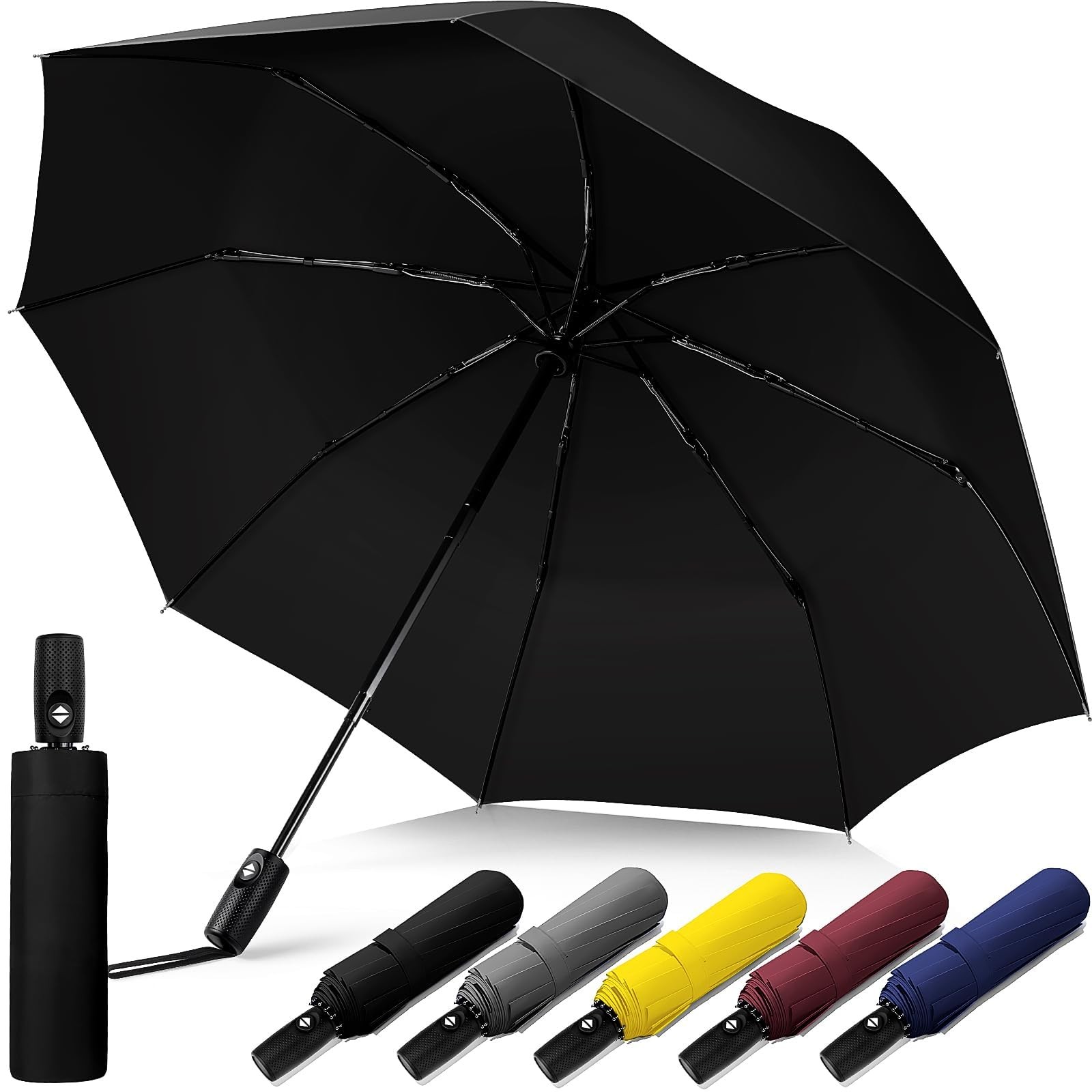 SmartTrends Windproof Travel Umbrella, Compact Easy Compact, Black