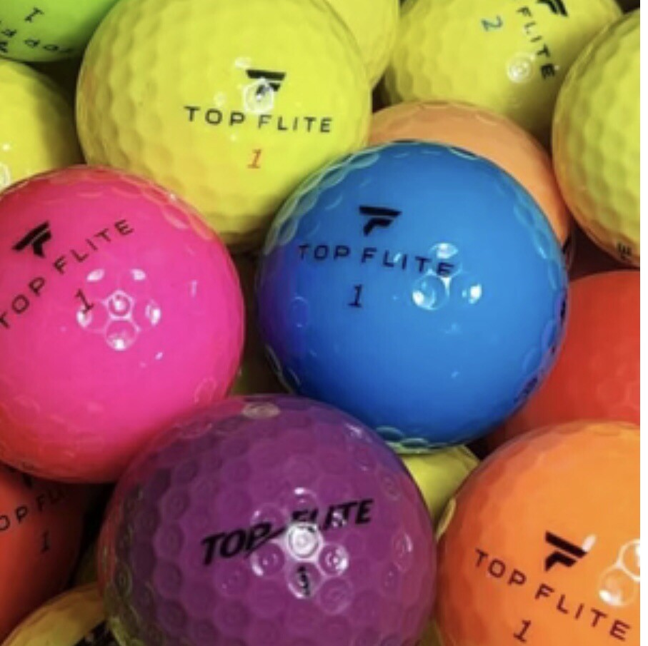 100 Count- Assorted Hitaway/Practice used Golf Balls, Color Mixed - 100 Count