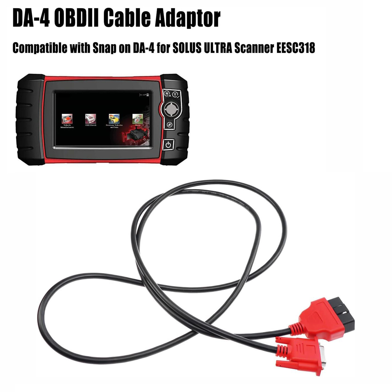 OBDII Cable For Snap on DA-4 For MODIS ULTRA Scanner EESC318 EEMS328 EEMS341