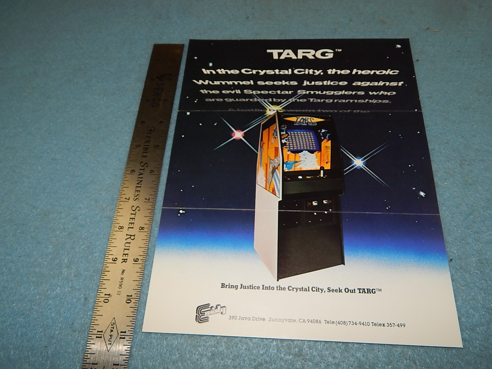 1980 Exidy TARG video game advertising flyer