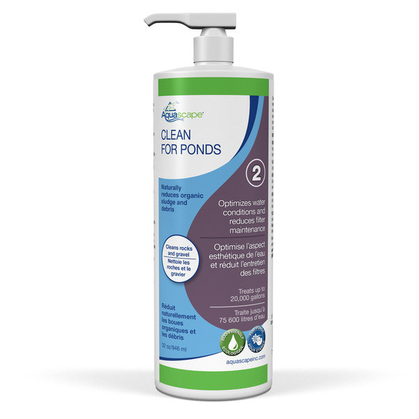 AQUASCAPE #96063 CLEAN for PONDS 32 oz /946 ml Treats up to 20,000 gallons