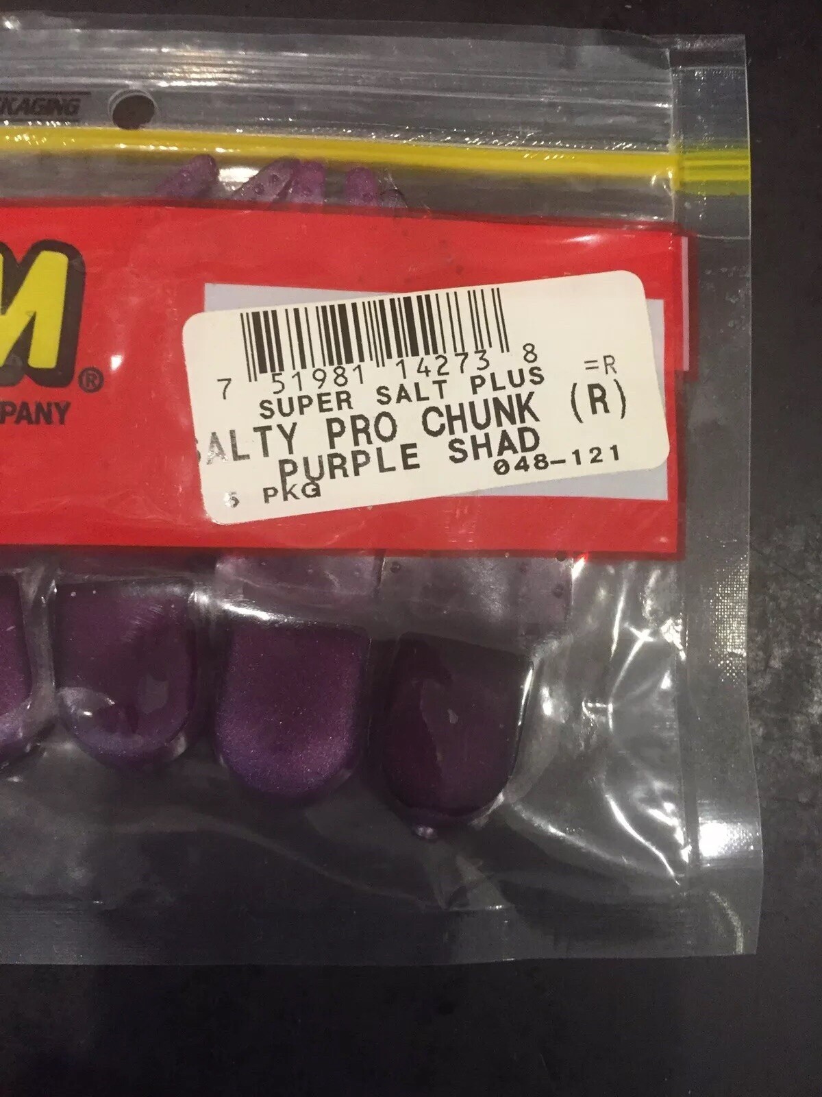 Zoom Salty Pro Chunk 3 1/2" 5pkg Purple Shad