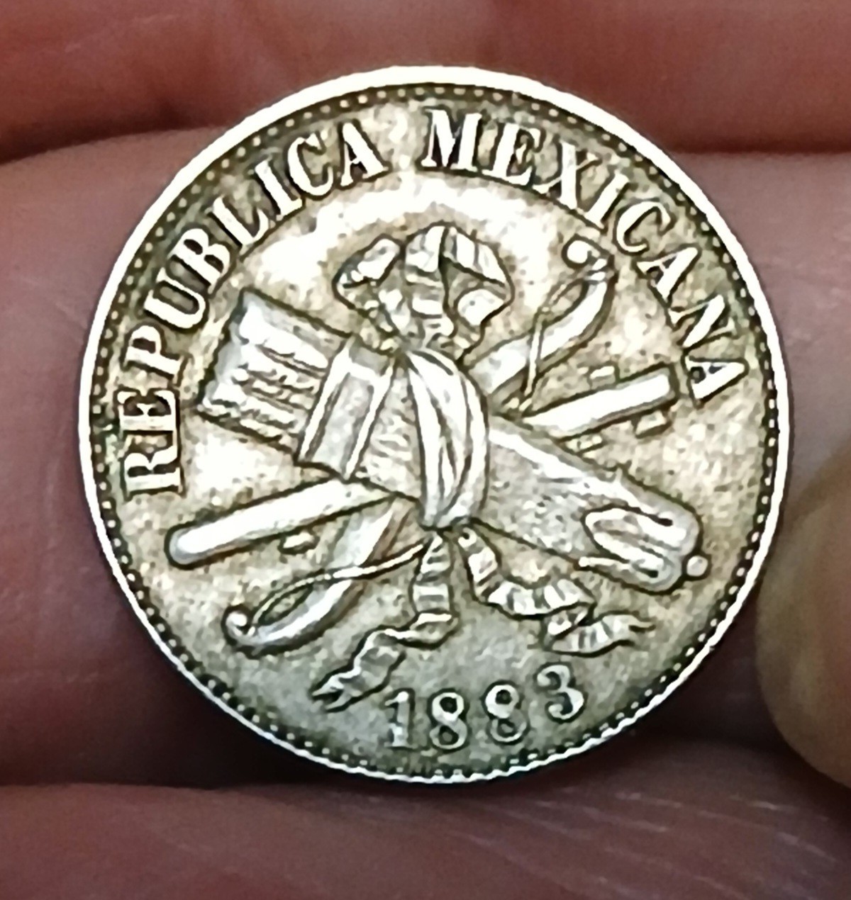 1883 Mexico 1 Centavo KM# 392 - Copper-Nickel