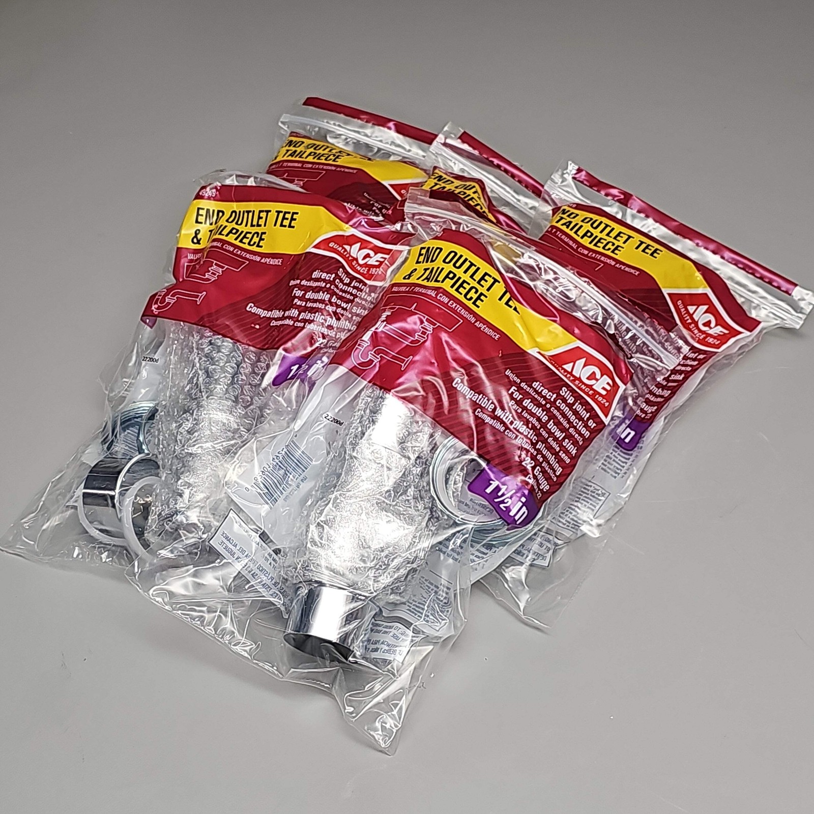 ACE End Outlet Tee & Tailpiece 5-PK 1.5" AH20217 49249 (New)