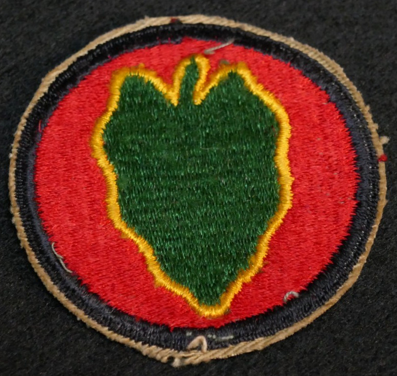 WWII US Army 24th Infantry "Victory" Division SSI Shoulder Patch War-Time Prod.