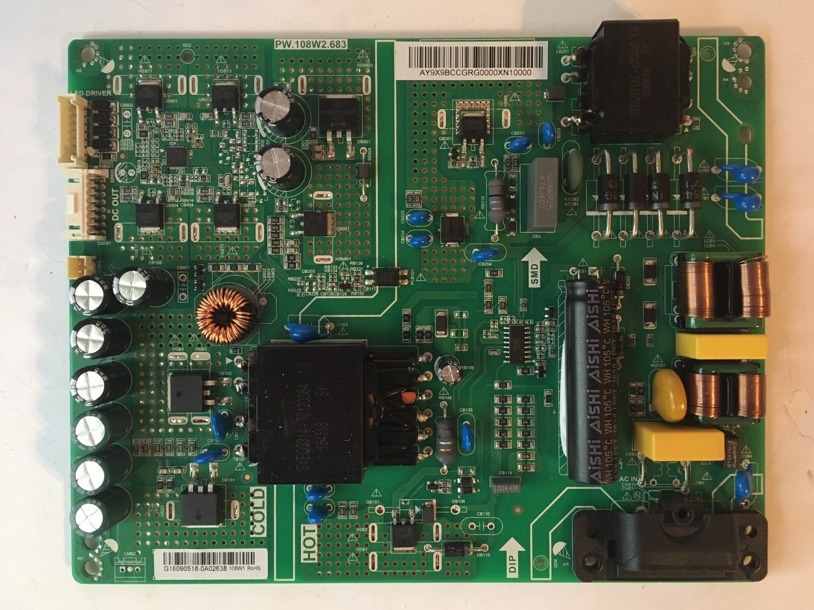 VIZIO V505-H19 POWER SUPPLY BOARD PW.108W2.683