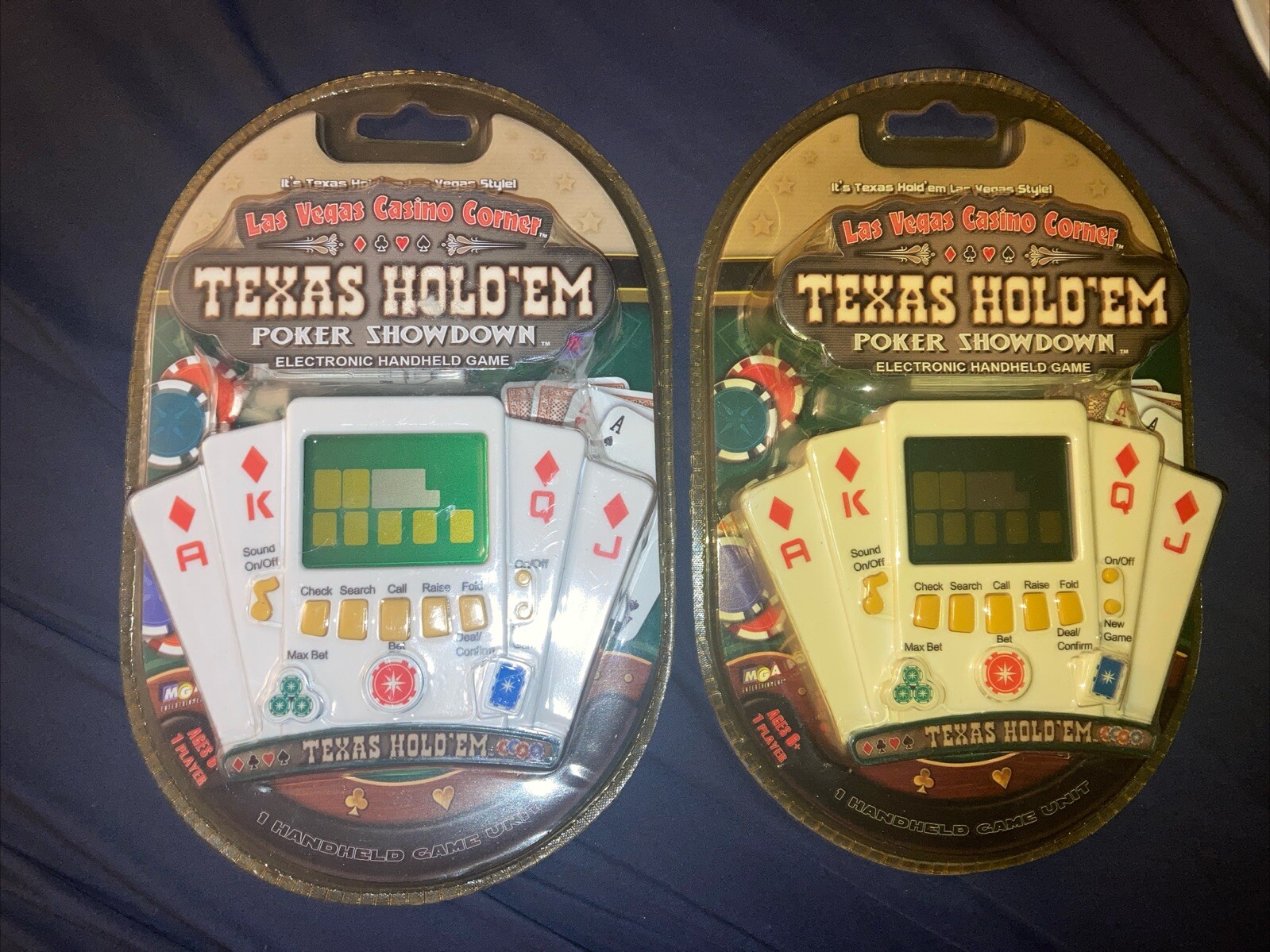 (2)Texas Hold Em Poker Showdown Las Vegas Casino Corner Electronic Games