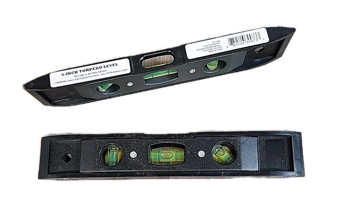 2 Pack Hyper Tough Basic Home Tools 9-inch Magnetic Torpedo Levels