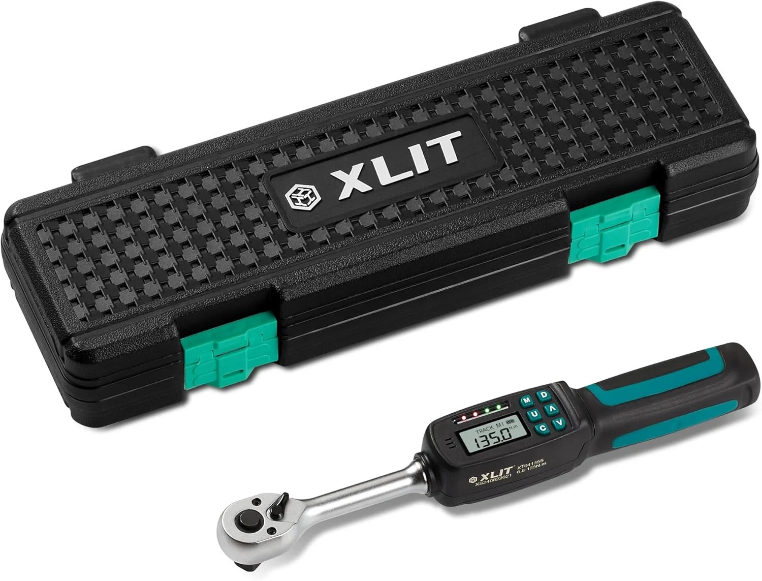 1/2" Digital Torque Wrench ±2% Accuracy (5-99.5 ft-lb) - Buzzer/LED Overload Ale