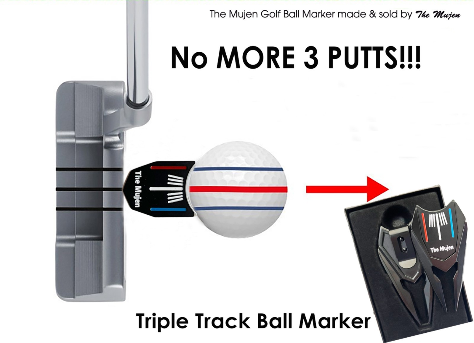Golf Ball Marker, Golf Alignment Ball Marker for Putting, Golf Divot Tool