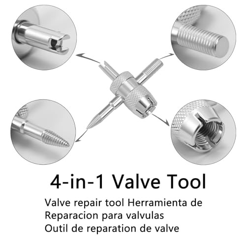 23PCS Tire Valve Stem Tool，Quick Change Valve Installer Kit with Black