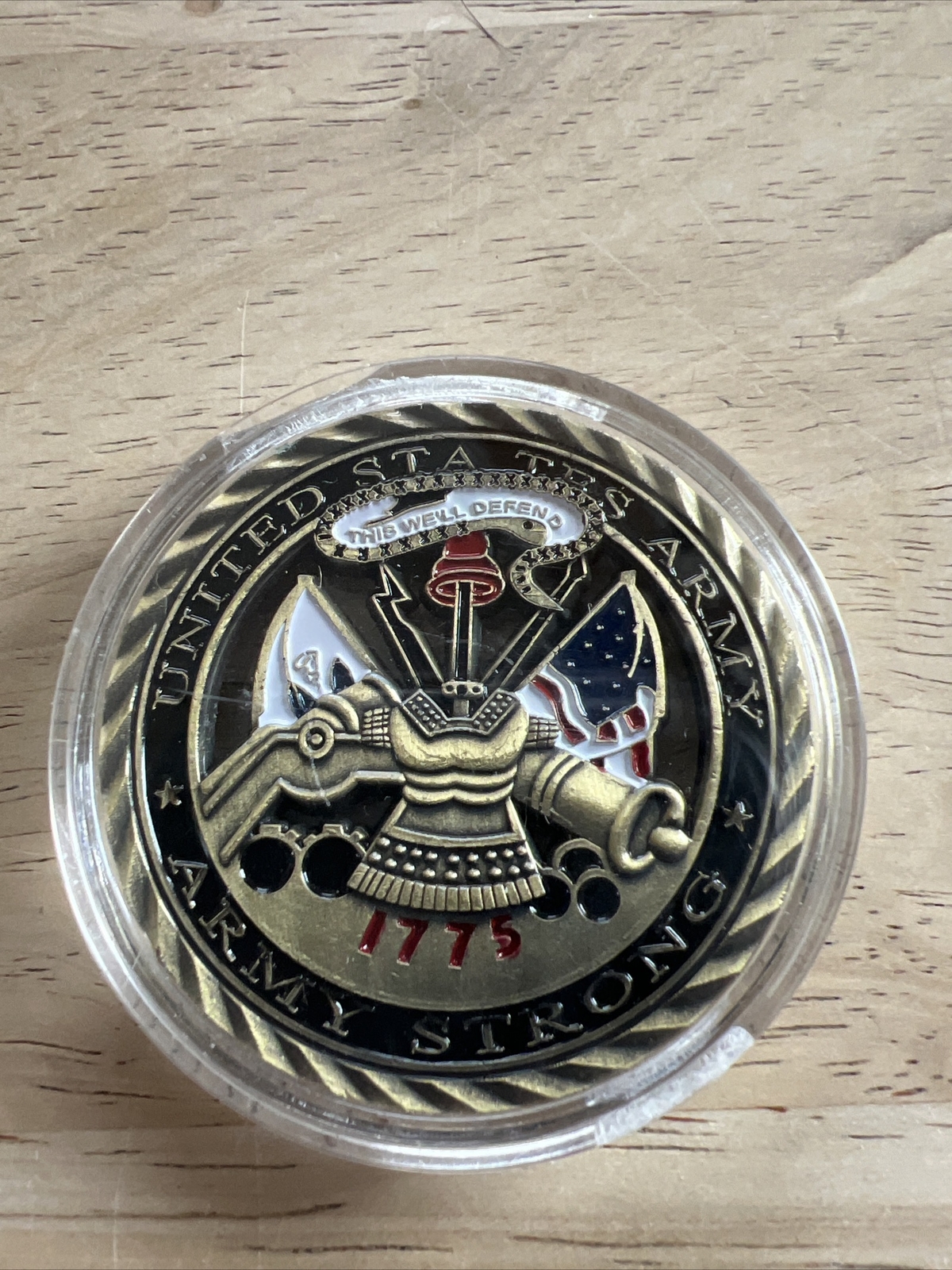 US Army " Army Strong " Honor, Integrity, Courage " Challenge Coin - Cased