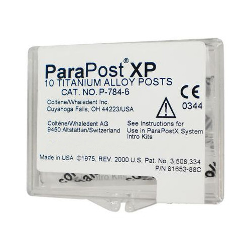 Coltene Whaledent P784-6 ParaPost XP Titanum Alloy Post .060" Black 10/Pk