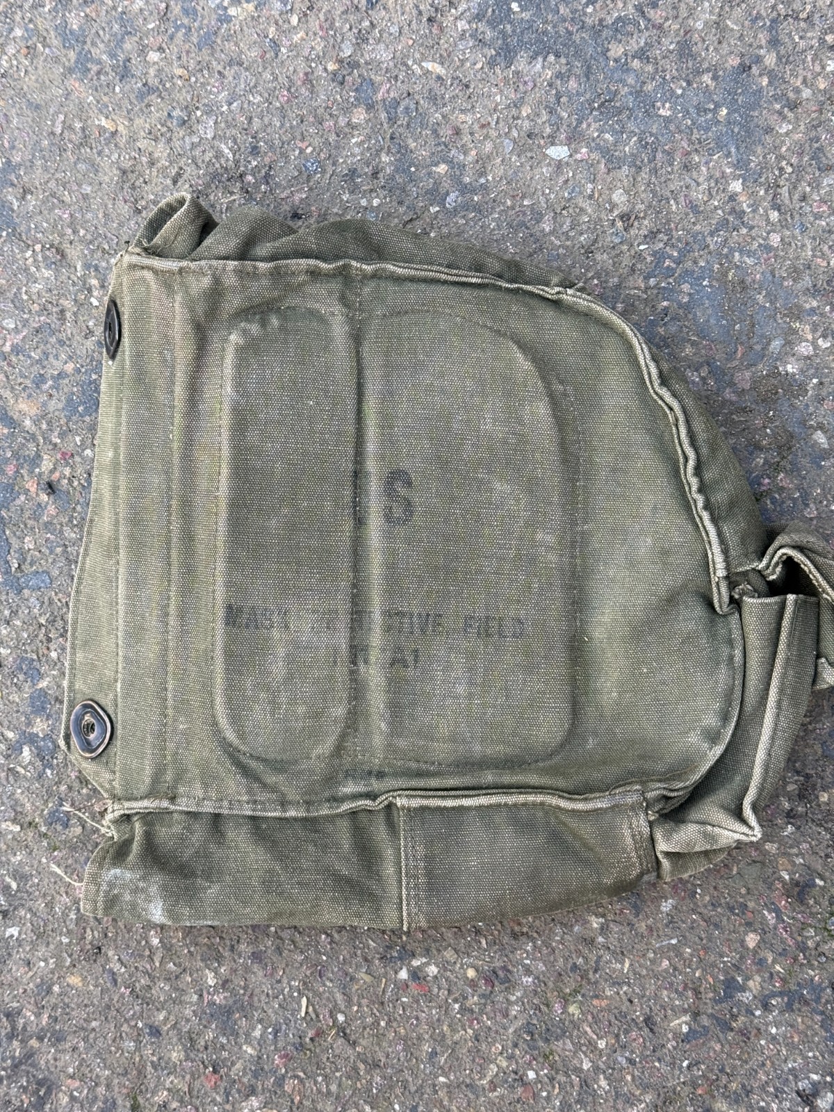 US ARMY Military Gas Mask Canvas Bag Canvas Field Bag ONLY M17A1