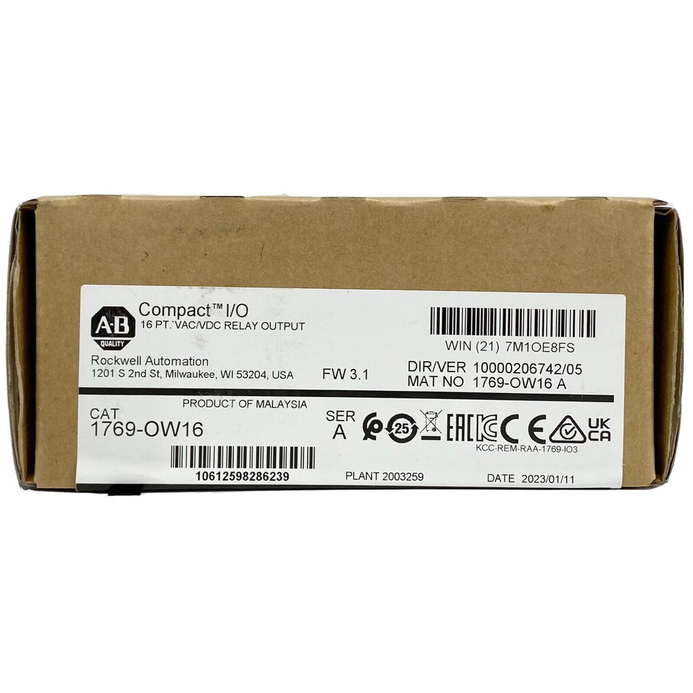 Allen Bradley 1769-OW16 / A Compact I/O Relay Output. Factory Sealed