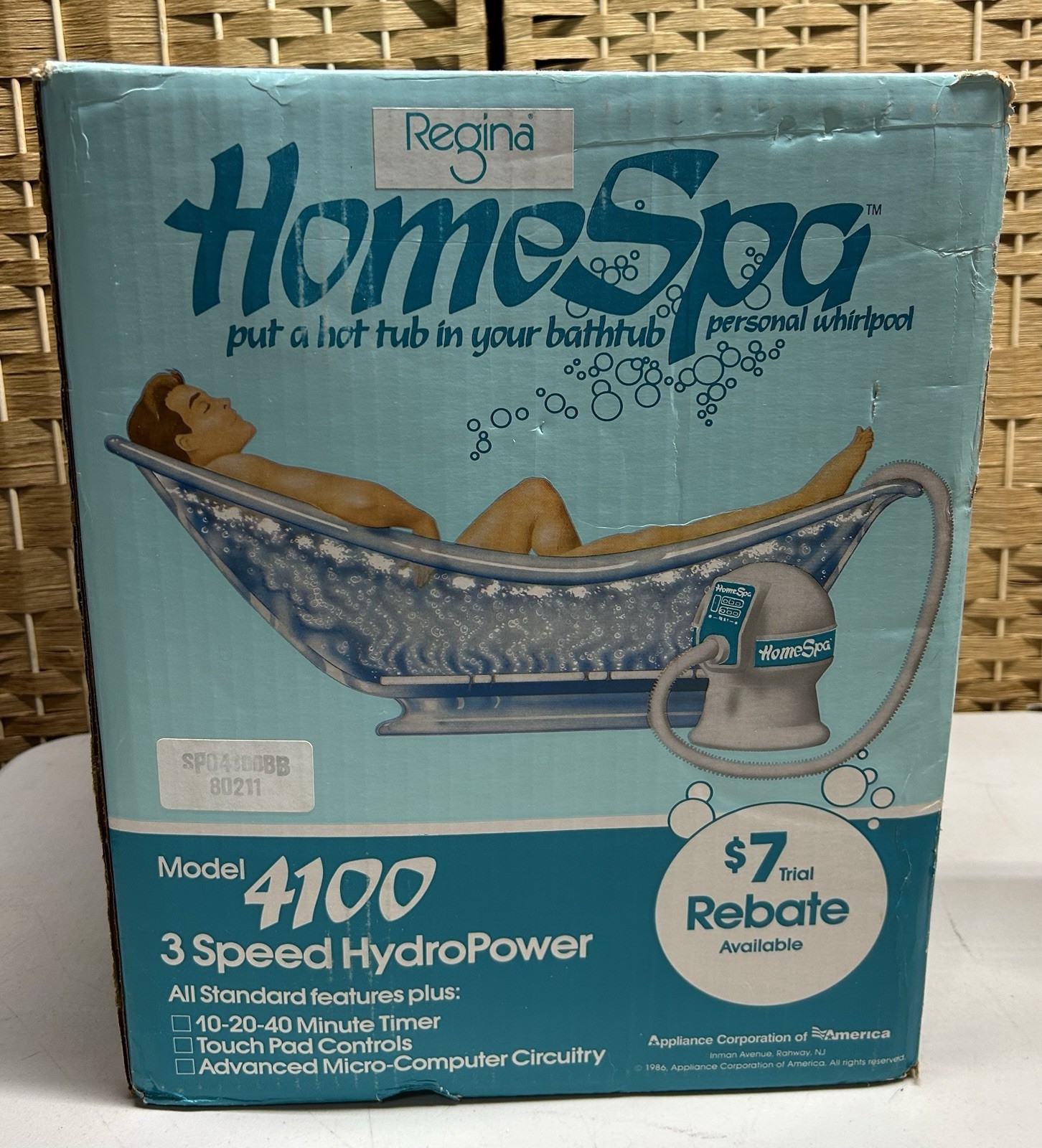 Vintage Regina HOME SPA Model 4100 Hydropower FUN WITH BUBBLES BATH HOT TUB New