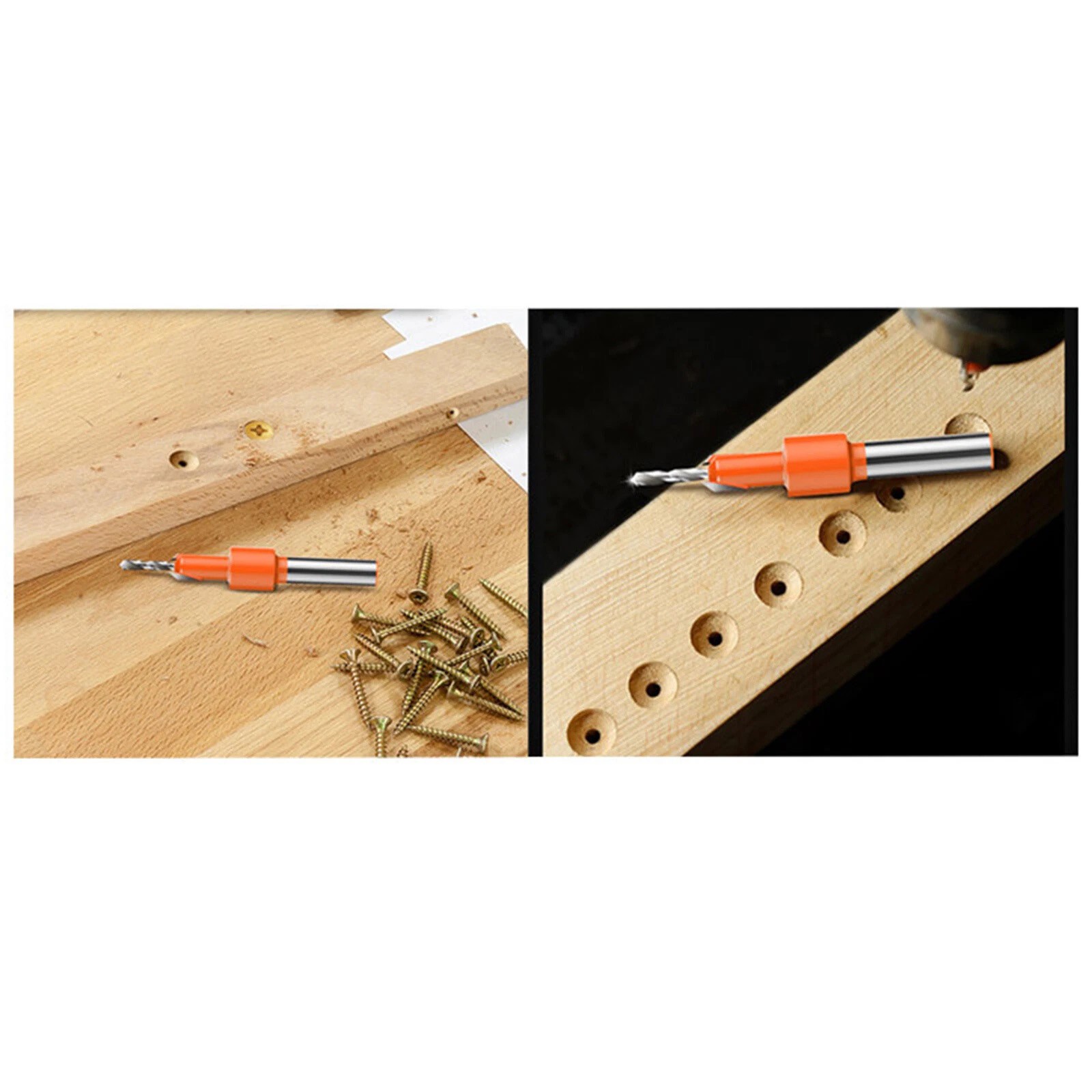 5pcs Countersink Drill Bits with Replaceable Hexagon Handle for Easy Maintenance