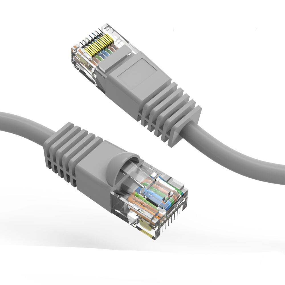 0.5Ft CAT6 UTP Ethernet Network Booted Cable Gray
