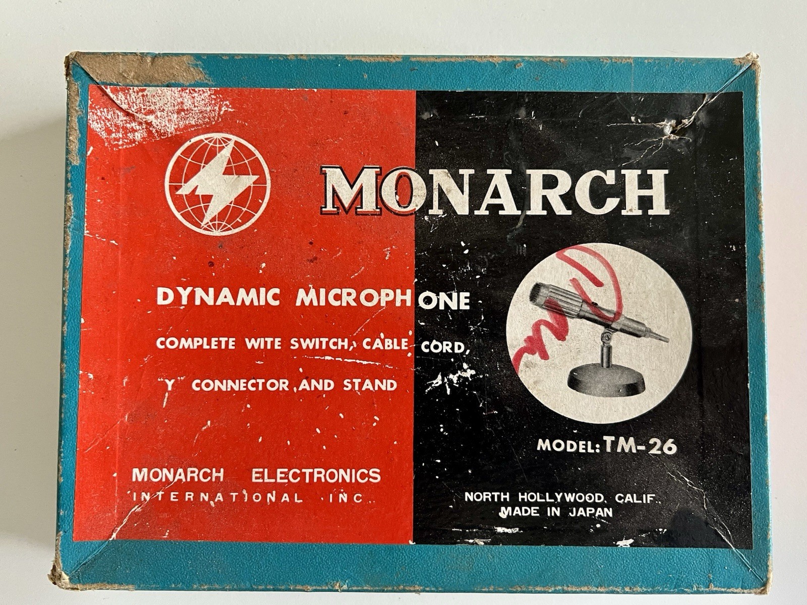 Vintage Monarch TM-26 Microphone In Box for Repair/Parts Only. See Photos, Read