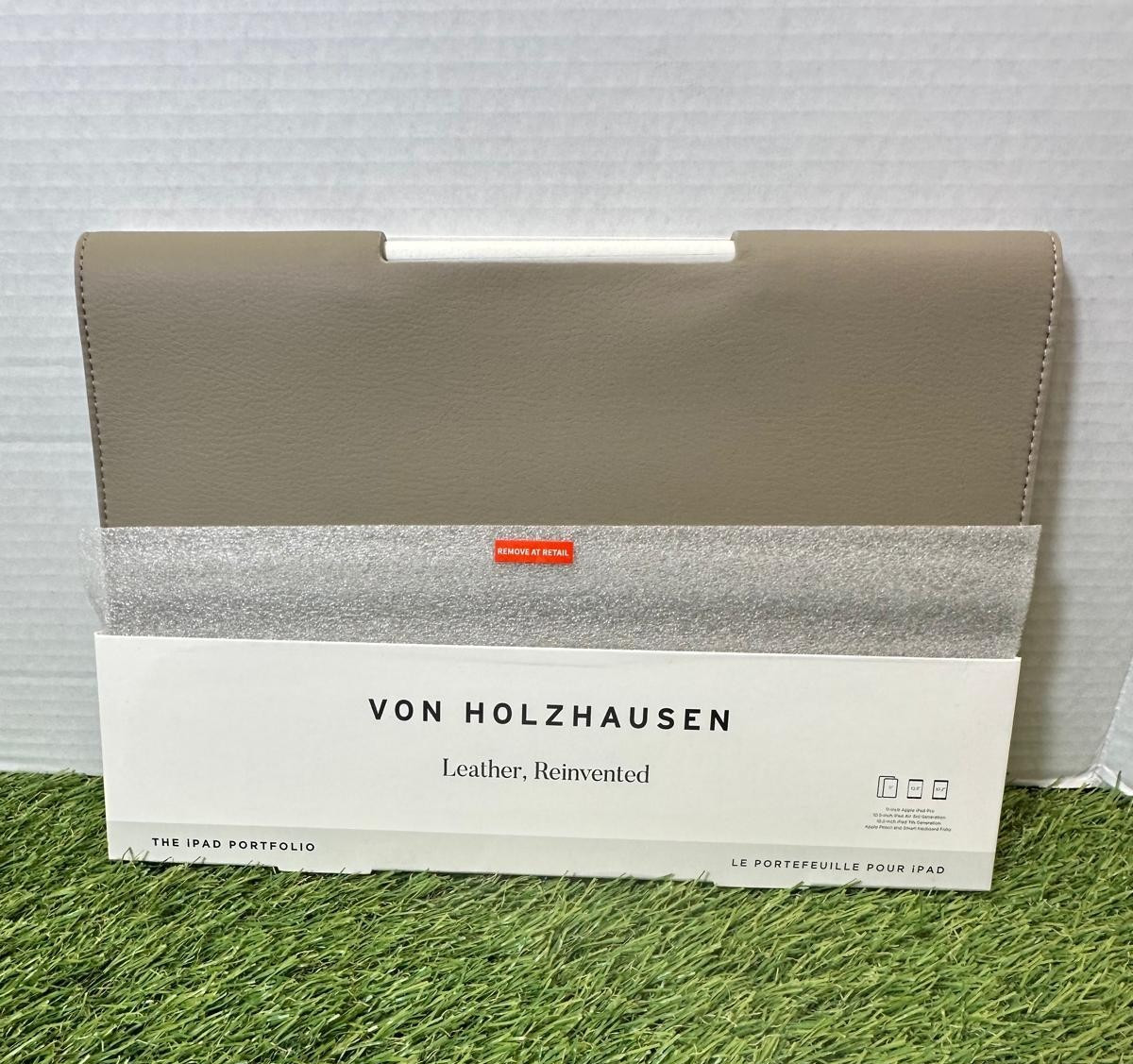 NEW Von Holzhausen The iPad Portfolio Leather Reinvented Case 11 Inches Stone