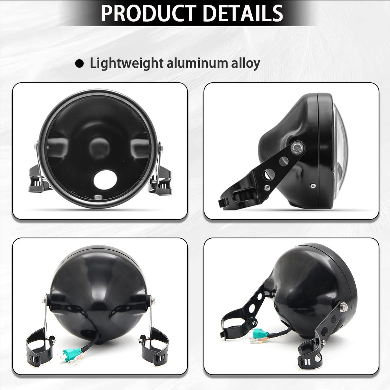 7" 7 Inch Black Headlight Housing Bucket Compatible with for KAWASAKI Honda Y...