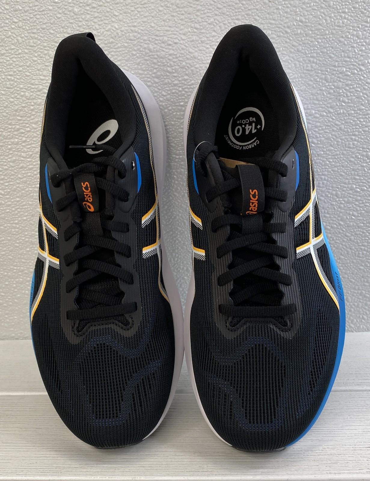 Asics GT-1000 14 Men's Size 10.5 Extra Wide Black/Yamabuki Mesh Running Sneakers