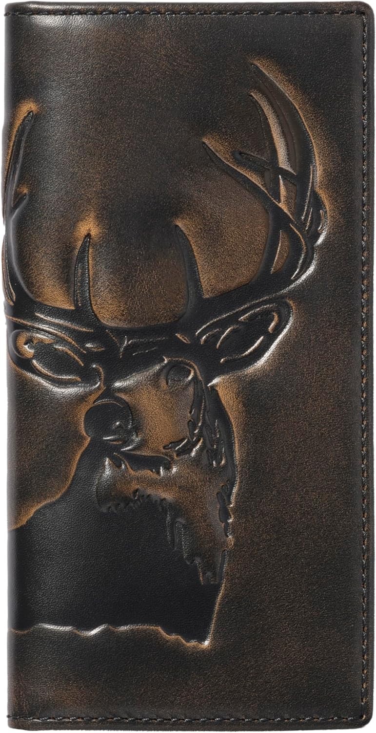 House of Jack Co. Deer Long Bifold Wallet for Men and Outdoorsmen, Rodeo Wall...