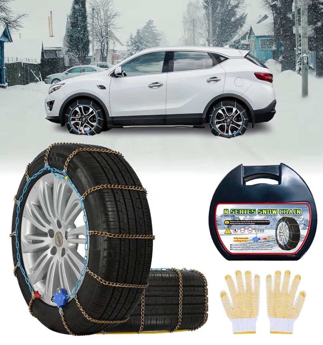 Auto Tightening Snow Chains Tire Chains, 1-Minute Quick Install HLN-150 3.9mm