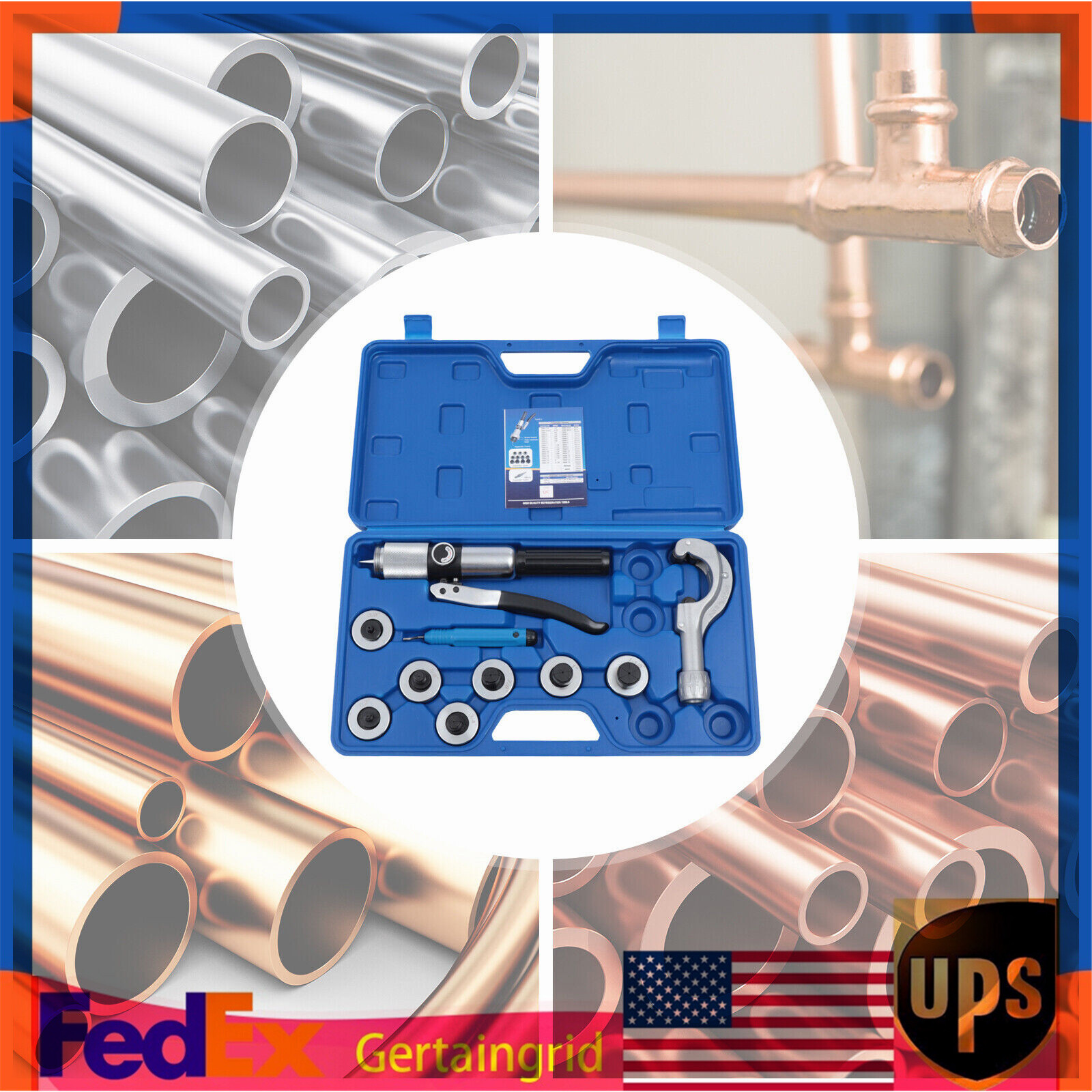 HVAC Hydraulic Swaging Tool Kit Fit Copper Tubing Expanding Copper Tube Expander