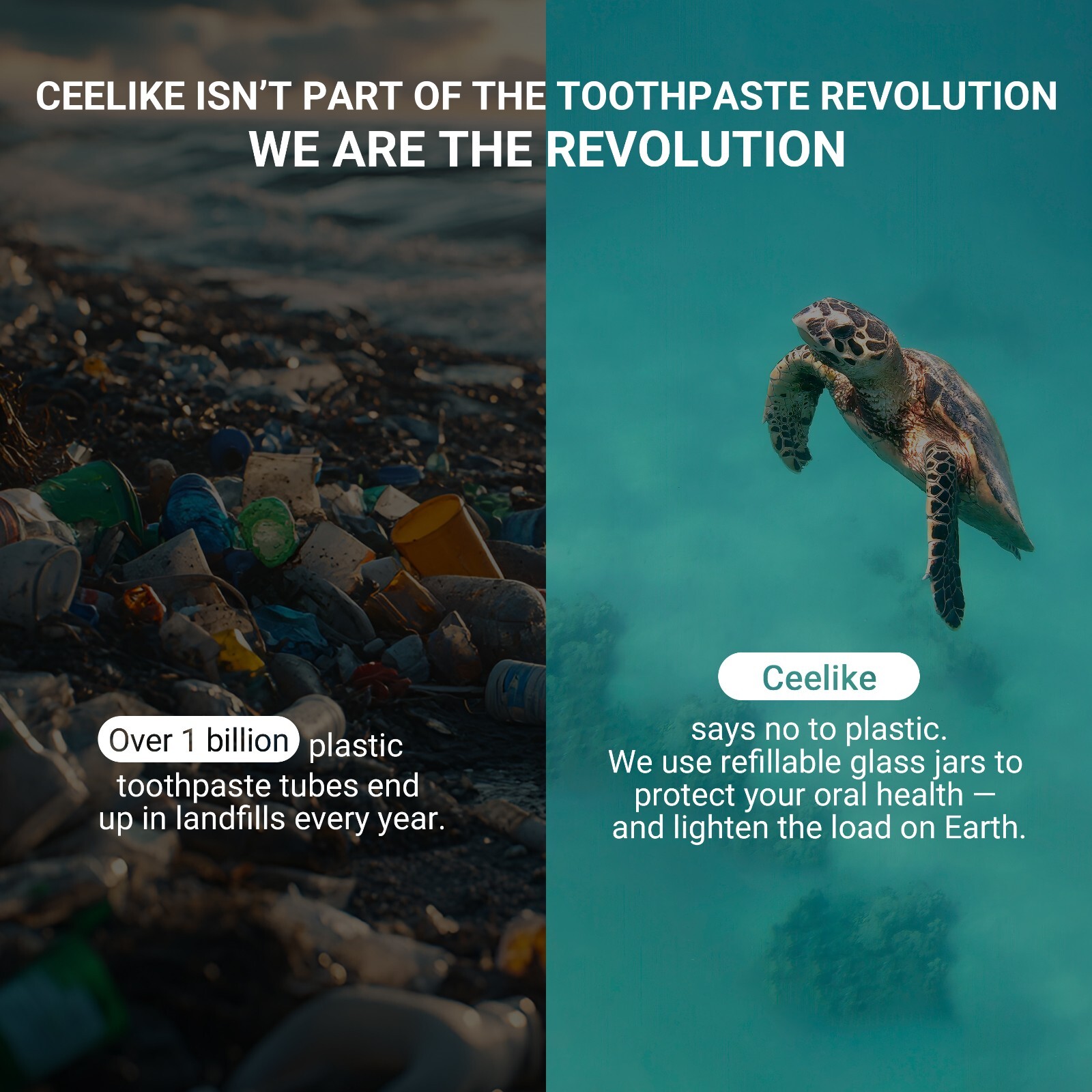 CEELIKE 5% Hydroxyapatite Solid Toothpaste - Enamel Strengthening - 186 Tablets