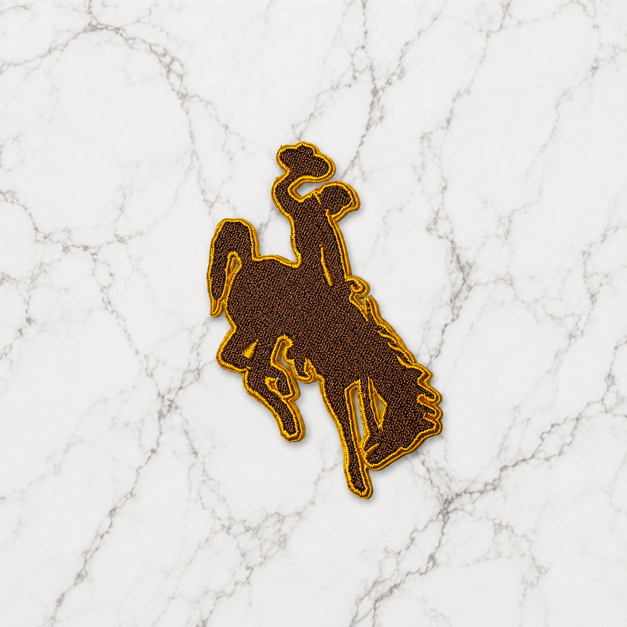 WYOMING COWBOYS LOGO NCAA EMBROIDERED IRON ON PATCH 1.75"X2.75" FREE SHIPPING