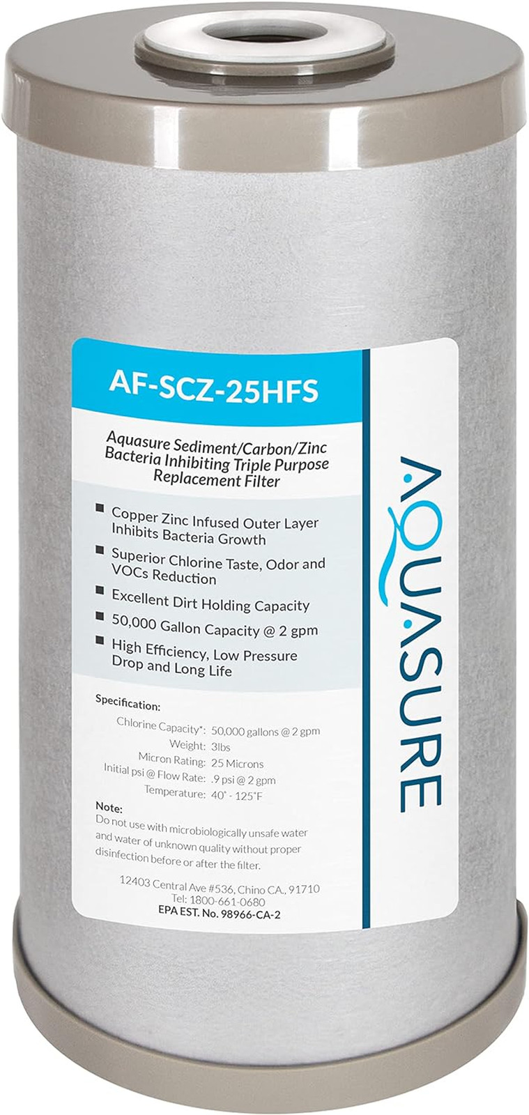 Fortitude V2 Series Sediment/Carbon/Zinc Bacteria Inhibiting Triple Purpose Repl