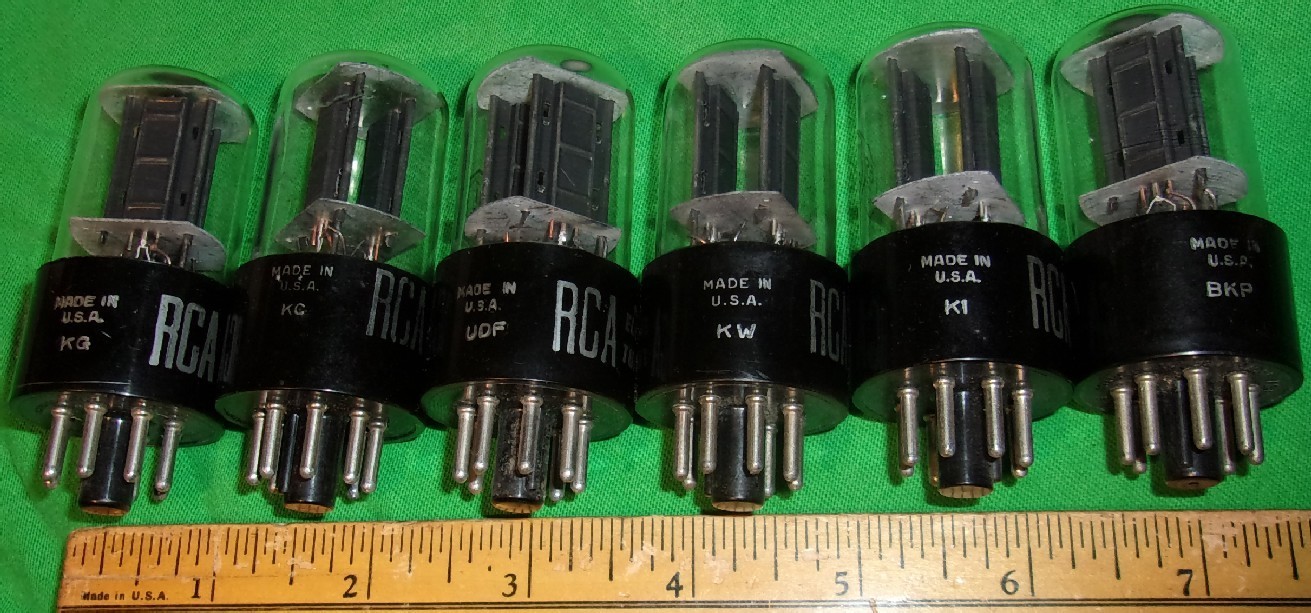 6-RCA 6SN7GTB Twin Triode Clean! Black Plates Hickok-Tested! Robust!