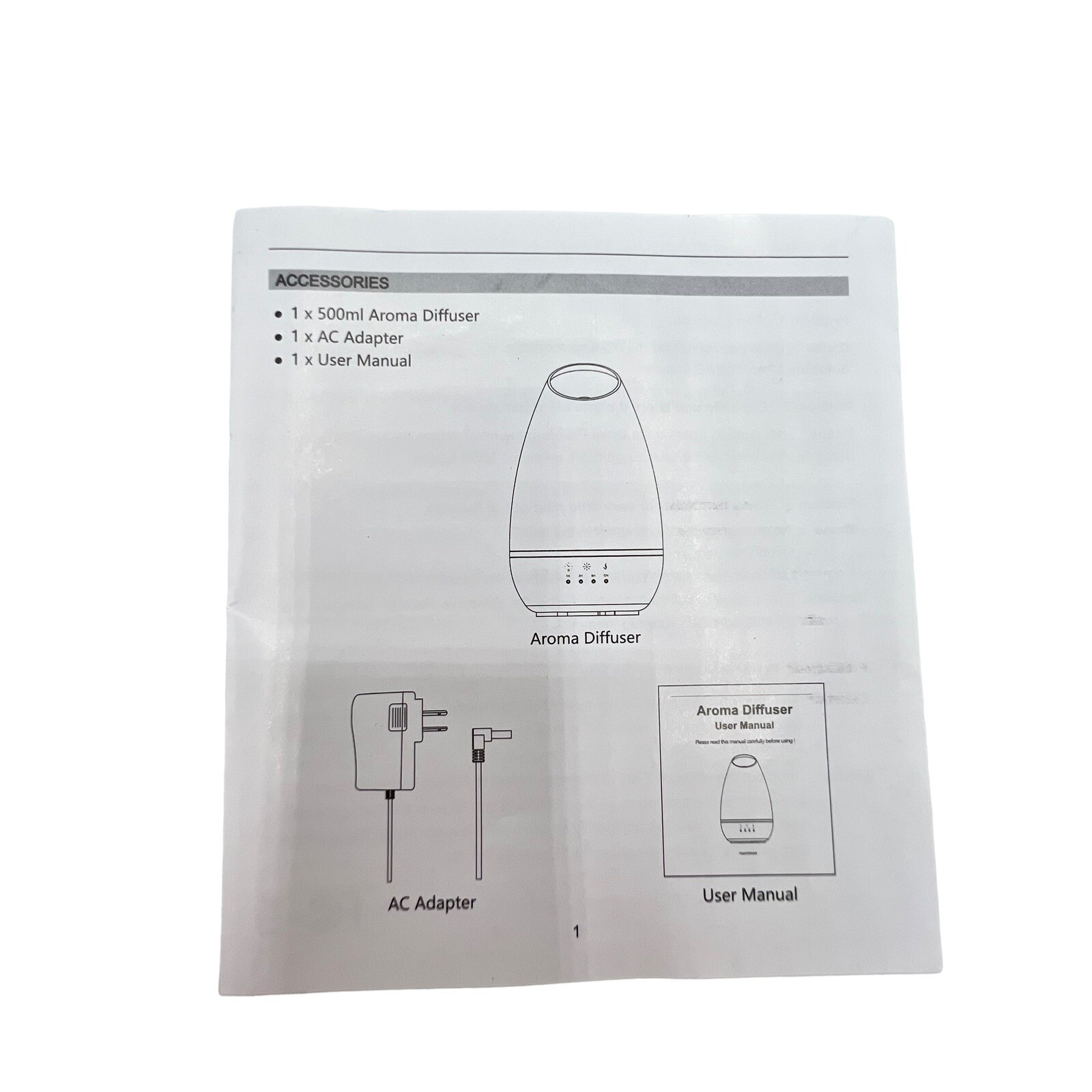 NEW HealthSmart + Cool Mist Diffuser & Essential Oil Aromatherapy White 500mL