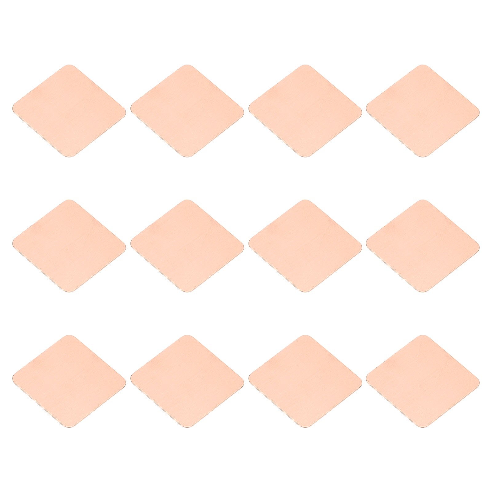 12 Pcs Heatsink Copper Pad Shim IC Chipset GPU Thermal Heatsink (15x15x0.3mm)