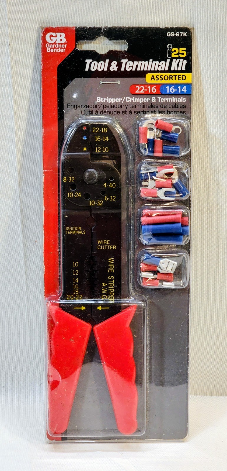 🔥 Gardner Bender Kit Stripper/Crimper & Terminals Assorted 22-16, 16-14 New 🔥