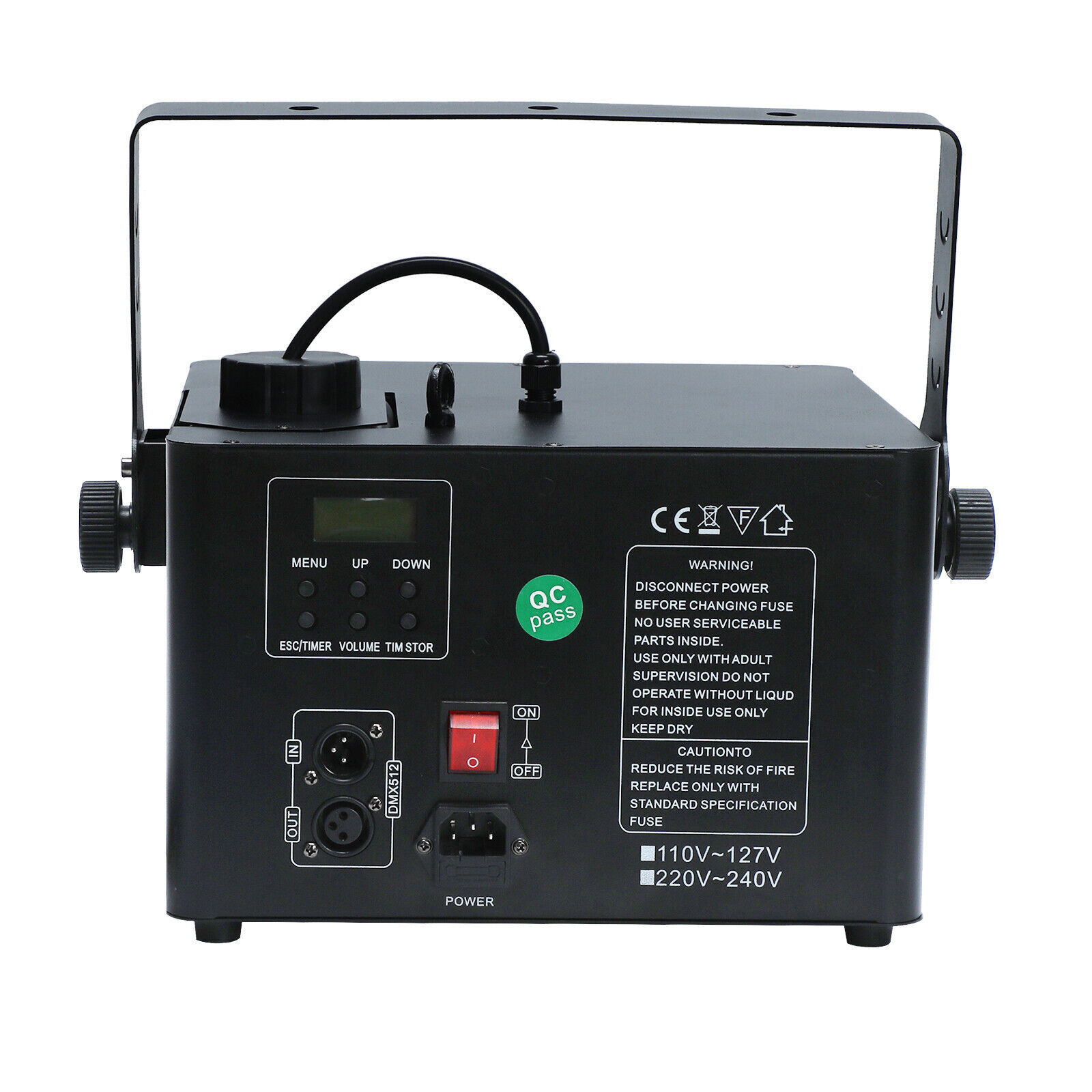 1500W DMX Low Profile Hazer Haze Smoke Fog Machine Theater DJ Stage Effect w/ RC